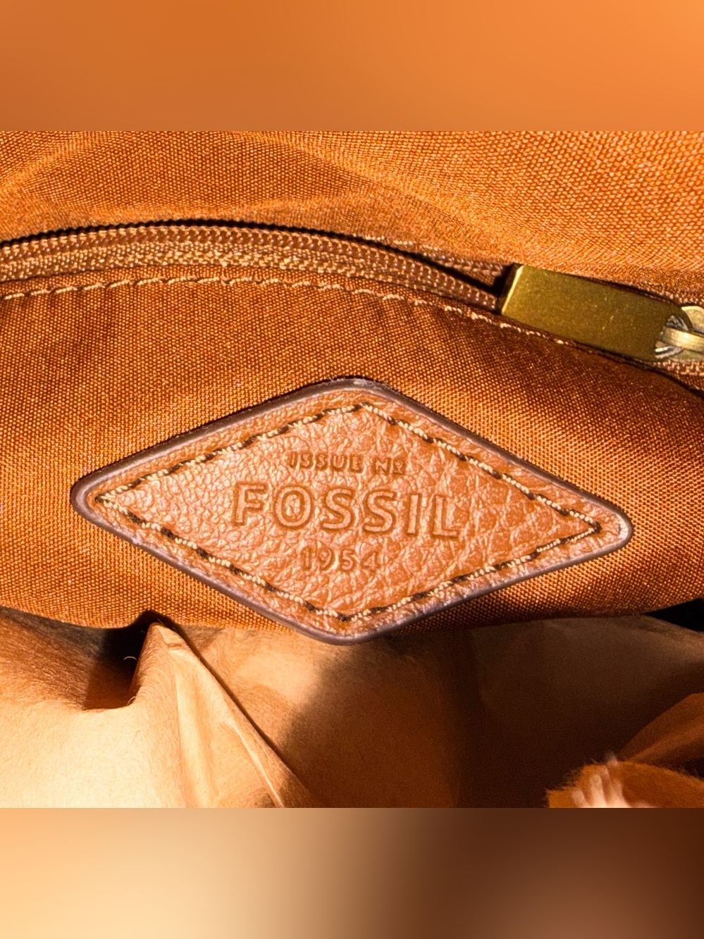 Fossil Sydney Leather Satchel Crossbody Bag – Medium Brown - Picture 5 of 6